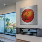 Red Planet // Brushed Aluminum (18"W x 18"H x 1.5"D)