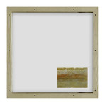 Red Planet // Brushed Aluminum (18"W x 18"H x 1.5"D)