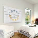 Moon + Sun // White Wood (18"W x 12"H x 1.5"D)
