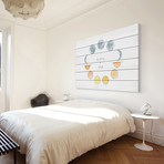 Moon + Sun // White Wood (18"W x 12"H x 1.5"D)