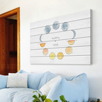 Moon + Sun // White Wood (18"W x 12"H x 1.5"D)