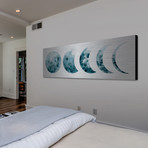 Moon Phases // Brushed Aluminum (30"W x 10"H x 1.5"D)
