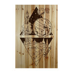 Mars Views // Natural Pine Wood (12"W x 18"H x 1.5"D)