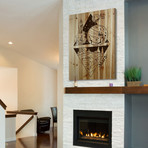 Mars Views // Natural Pine Wood (12"W x 18"H x 1.5"D)