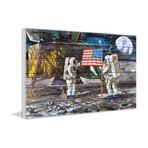 Flag Planting // White Wood (18"W x 12"H x 1.5"D)