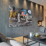 Flag Planting // White Wood (18"W x 12"H x 1.5"D)