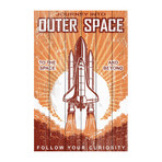 Space and Beyond // White Wood (12"W x 18"H x 1.5"D)