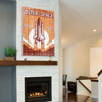 Space and Beyond // White Wood (12"W x 18"H x 1.5"D)