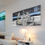 8 Cent Stamp // White Wood (24"W x 12"H x 1.5"D)