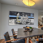 8 Cent Stamp // White Wood (24"W x 12"H x 1.5"D)