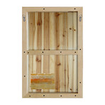 Blue Space Beams // White Wood (12"W x 18"H x 1.5"D)