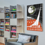 Sky Sat // White Wood (12"W x 18"H x 1.5"D)