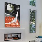 Sky Sat // White Wood (12"W x 18"H x 1.5"D)