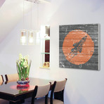 Grey Rocket Flight // White Wood (18"W x 18"H x 1.5"D)