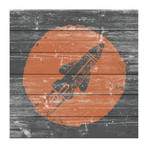 Grey Rocket Flight // White Wood (18"W x 18"H x 1.5"D)