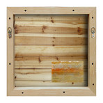 45 Cent Postal Congress Stamp // White Wood (18"W x 18"H x 1.5"D)