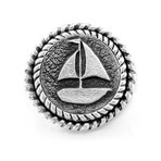 Sea Boat Medallion Ring (Size 7)