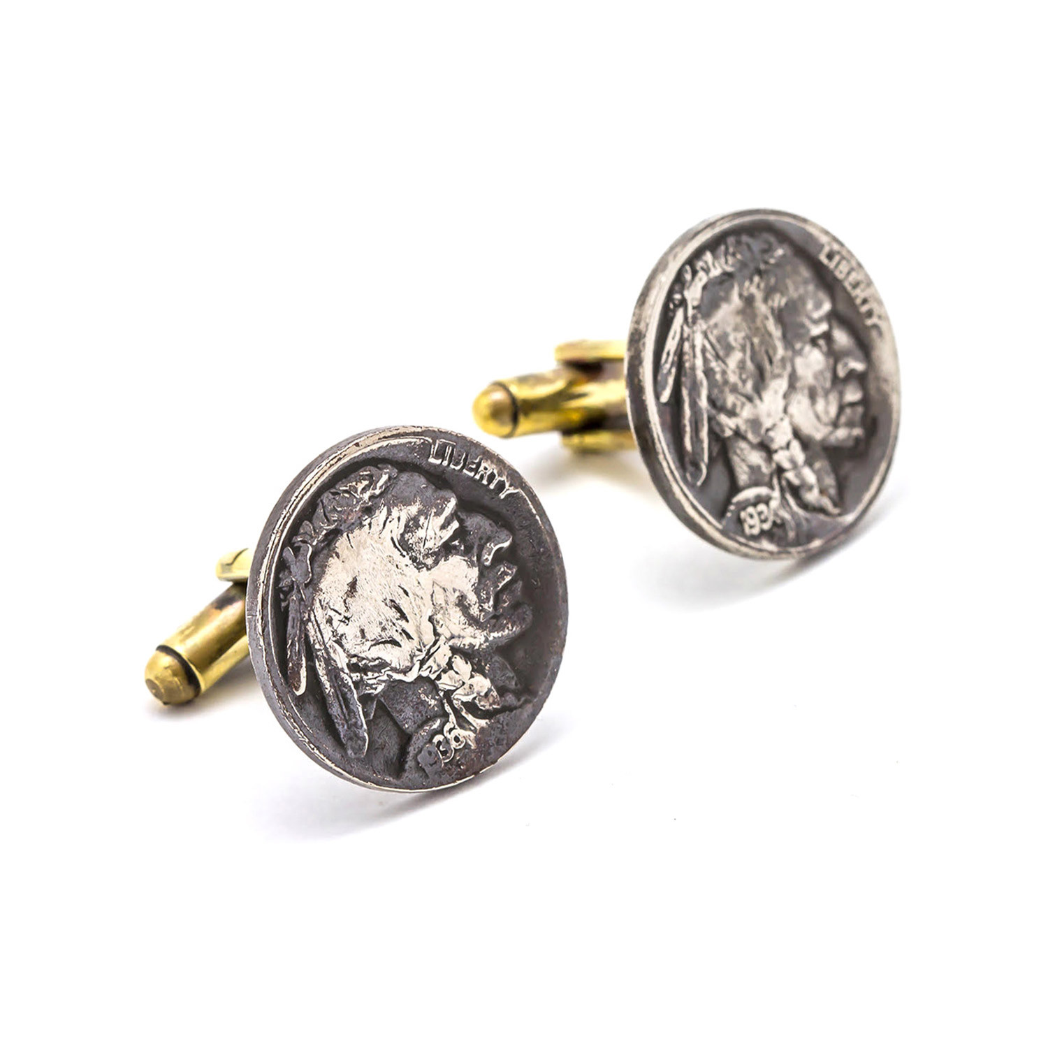 Buffalo Nickel Cufflinks - Noa Tam Coin Jewelry - Touch of Modern