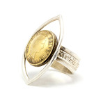 Swiss Eye Coin Ring (Size 7)