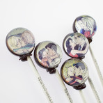 Comic Lollipops // Vinatage Kiss // Set of 10