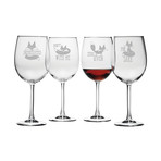 Stemless Wine Glasses // InFOXicated // Set of 4