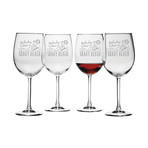 Stemless Wine Glasses // Shady Beach // Set of 4 (Stemless Wine Glasses // Set of 4)