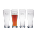 Bar Glasses // Elements of Hoppiness // Set of 4 (Pint Glasses // Set of 4)