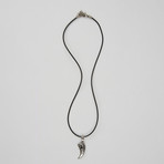 Jean Claude Jewelry // Lion Head Necklace // Black + Silver