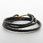 Multi-Layer Anchor Hook Bracelet // Black