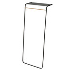 Tower // Leaning Slim Coat Hanger with Shelf // Black (White)