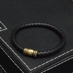 The Raider Bead + Leather + Cord Bracelet // Black // 4 Pack