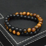 Double Wrap Tiger Eye + Onyx