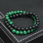 Double Wrap Malachite + Onyx