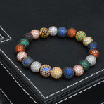 The Emperor Cubic Zirconia Ball Bracelet // Multi