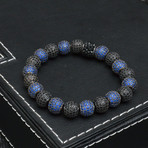 The Majesty Cubic Zirconia Ball Bracelet // Black + Blue