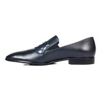 Contrast Buckle Strap Loafer // Navy Blue (Euro: 45)