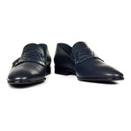 Contrast Buckle Strap Loafer // Navy Blue (Euro: 41)