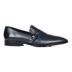 Contrast Buckle Strap Loafer // Navy Blue (Euro: 45)