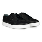 Lace-Less Medallion Sneaker // Black (Euro: 47)