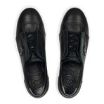Lace-Less Medallion Sneaker // Black (Euro: 45)