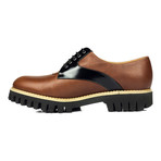 Contrast Trim Lug Sole Derby // Brown + Black (Euro: 43)