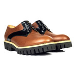 Contrast Trim Lug Sole Derby // Brown + Black (Euro: 43)