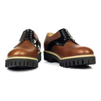 Contrast Trim Lug Sole Derby // Brown + Black (Euro: 42)