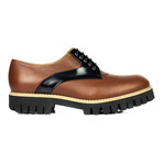 Contrast Trim Lug Sole Derby // Brown + Black (Euro: 40)