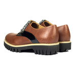 Contrast Trim Lug Sole Derby // Brown + Black (Euro: 44)