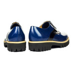 Contrast Trim Lug Sole Derby // Navy Blue + Black (Euro: 46)