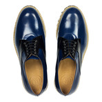 Contrast Trim Lug Sole Derby // Navy Blue + Black (Euro: 44)