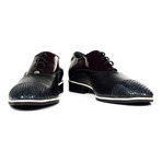 Mixed Texture Captoe Oxford // Black + Brown + Blue (Euro: 44)