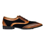 Color Blocked Wingtip Brogue Oxford // Brown + Black (Euro: 45)