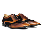 Color Blocked Wingtip Brogue Oxford // Brown + Black (Euro: 42)